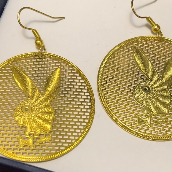 PlayB Rabbit Bowtie Dangle Earrings - Picture 4 of 5